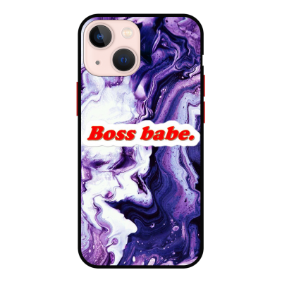 Husa Protectie AntiShock Premium, iPhone 13, Marble, Boss Babe